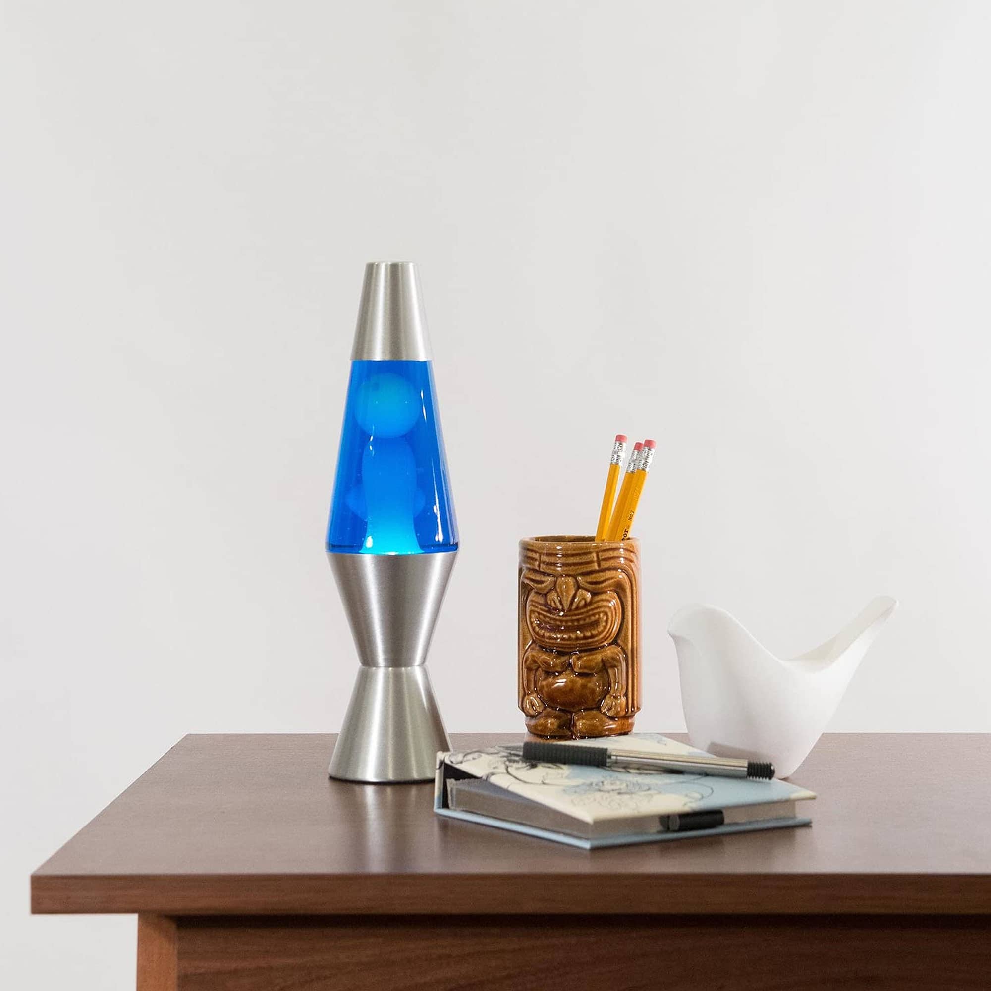 11.5" Lava Lamp – White/Blue/Silver - Image 3