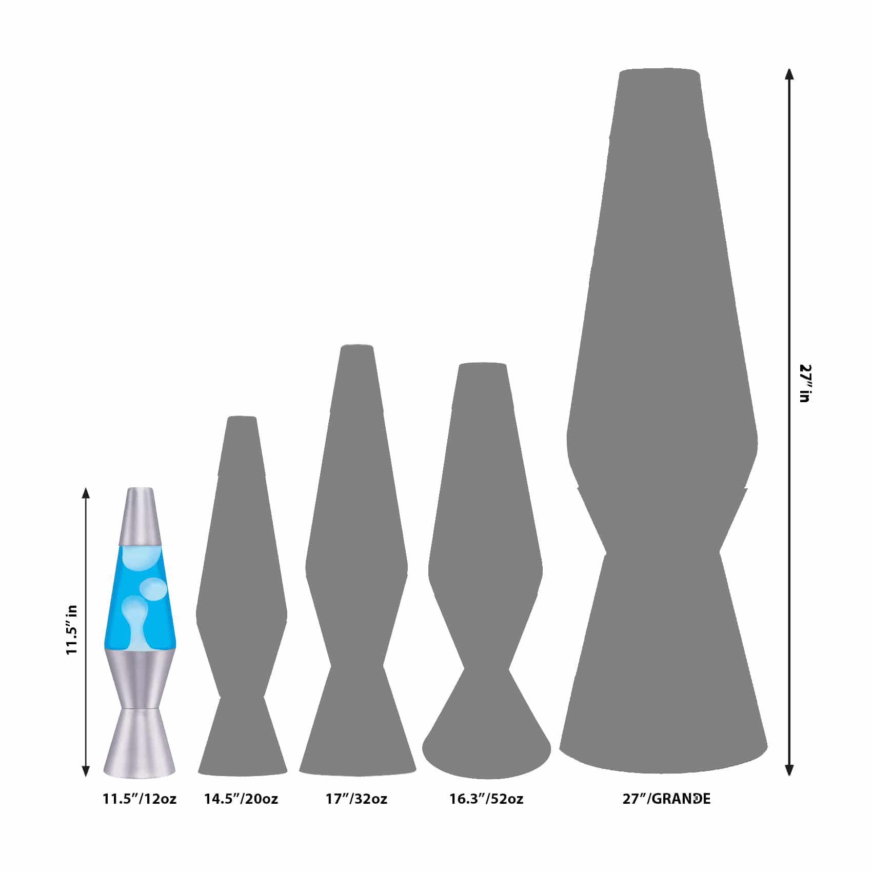 11.5" Lava Lamp – White/Blue/Silver - Image 2