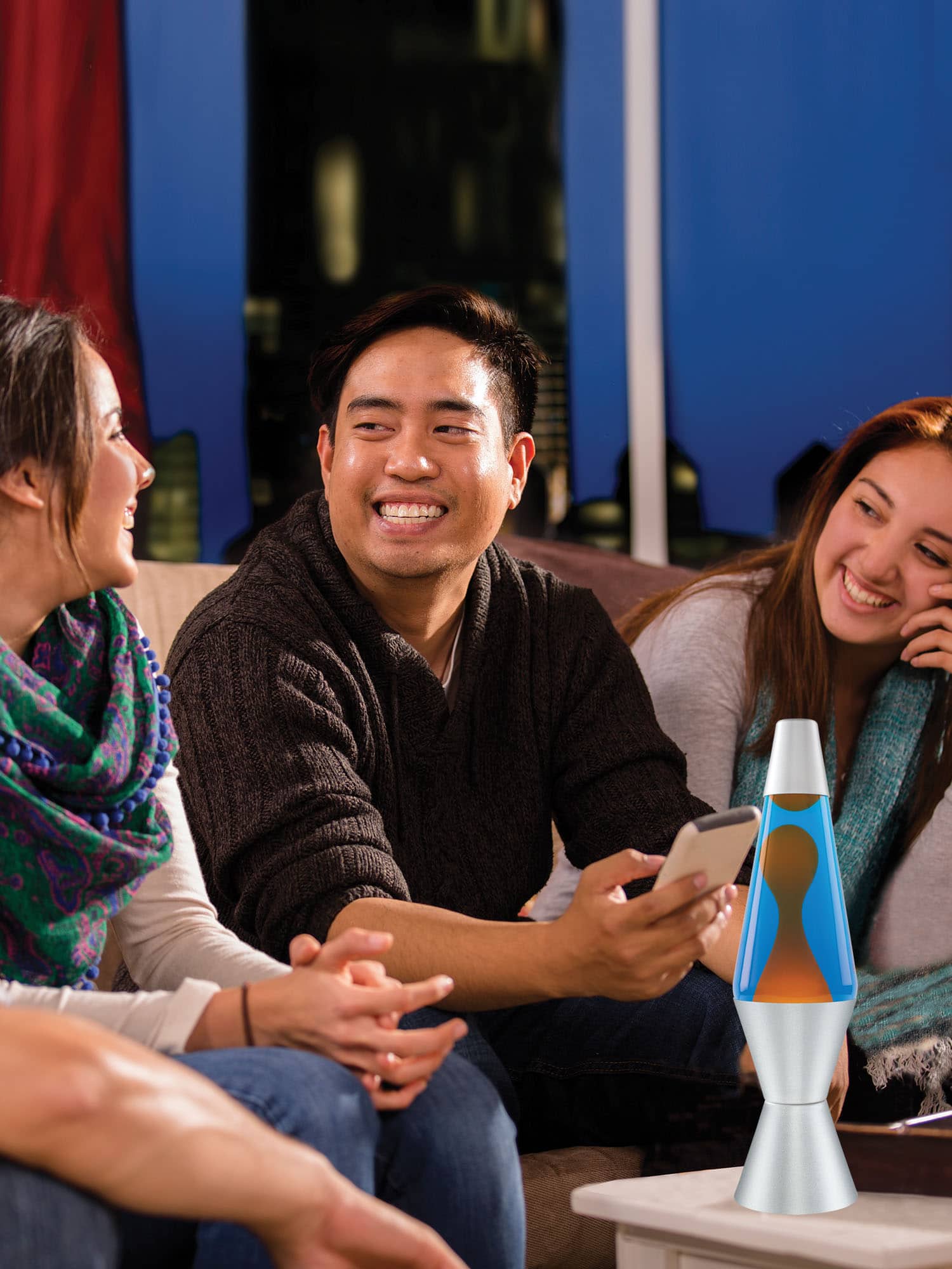 14.5" Lava Lamp – Orange/Blue/Silver - Image 3