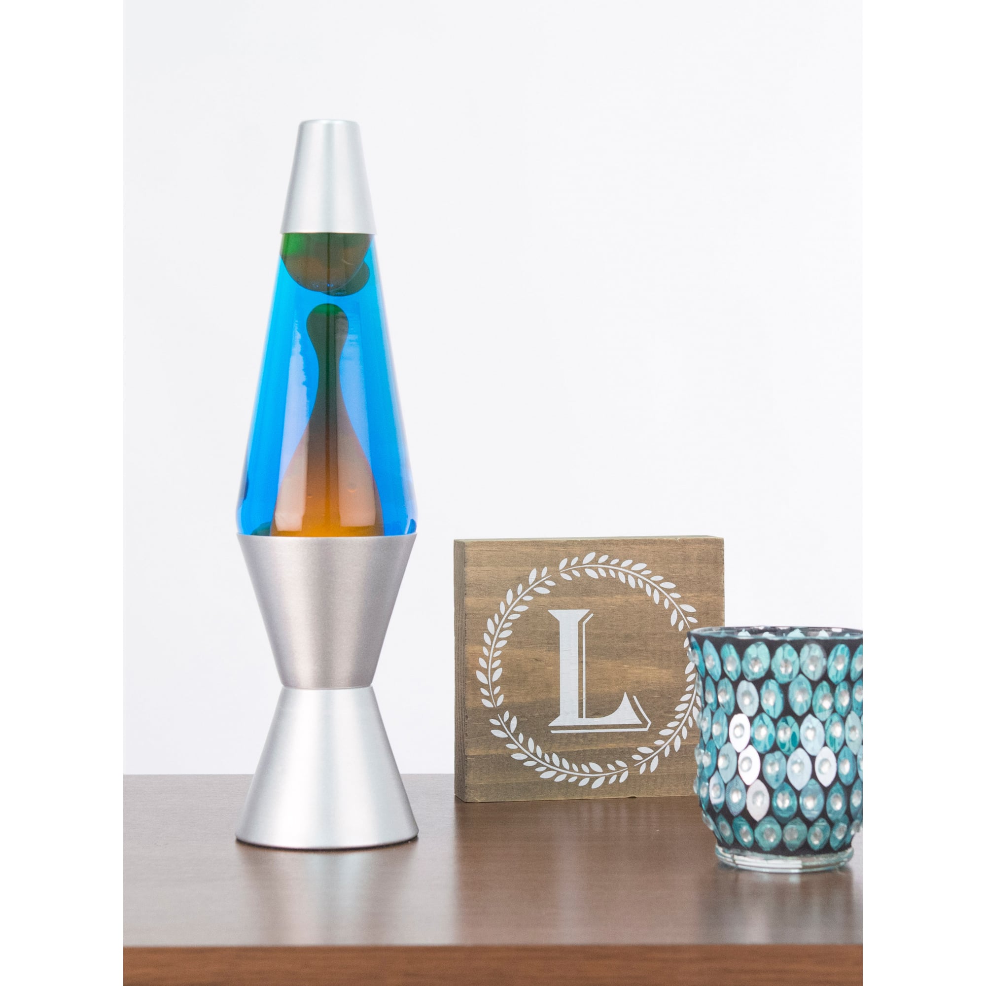 14.5" Lava Lamp – Orange/Blue/Silver - Image 2