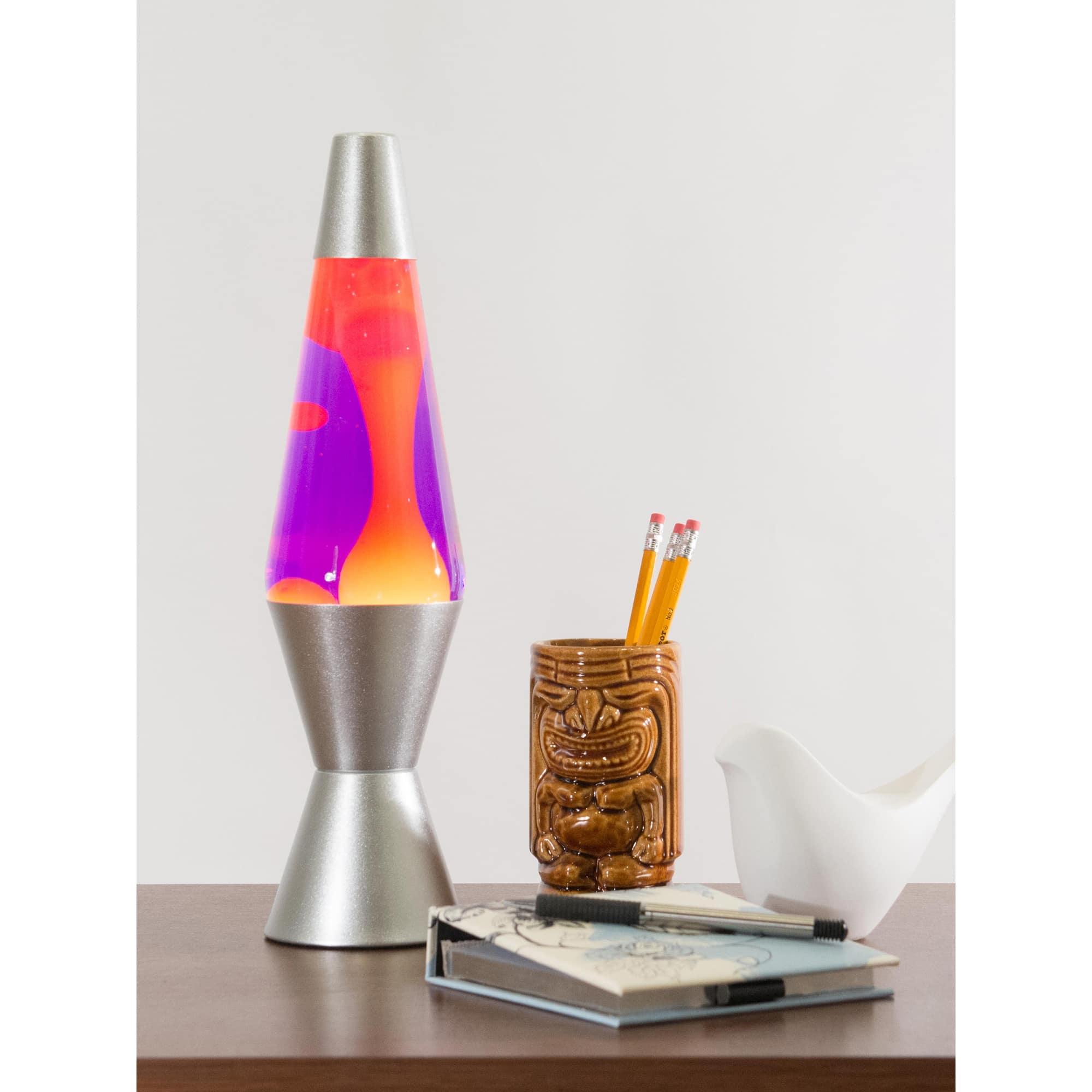 14.5" Lava Lamp – Yellow/Purple/Silver - Image 2