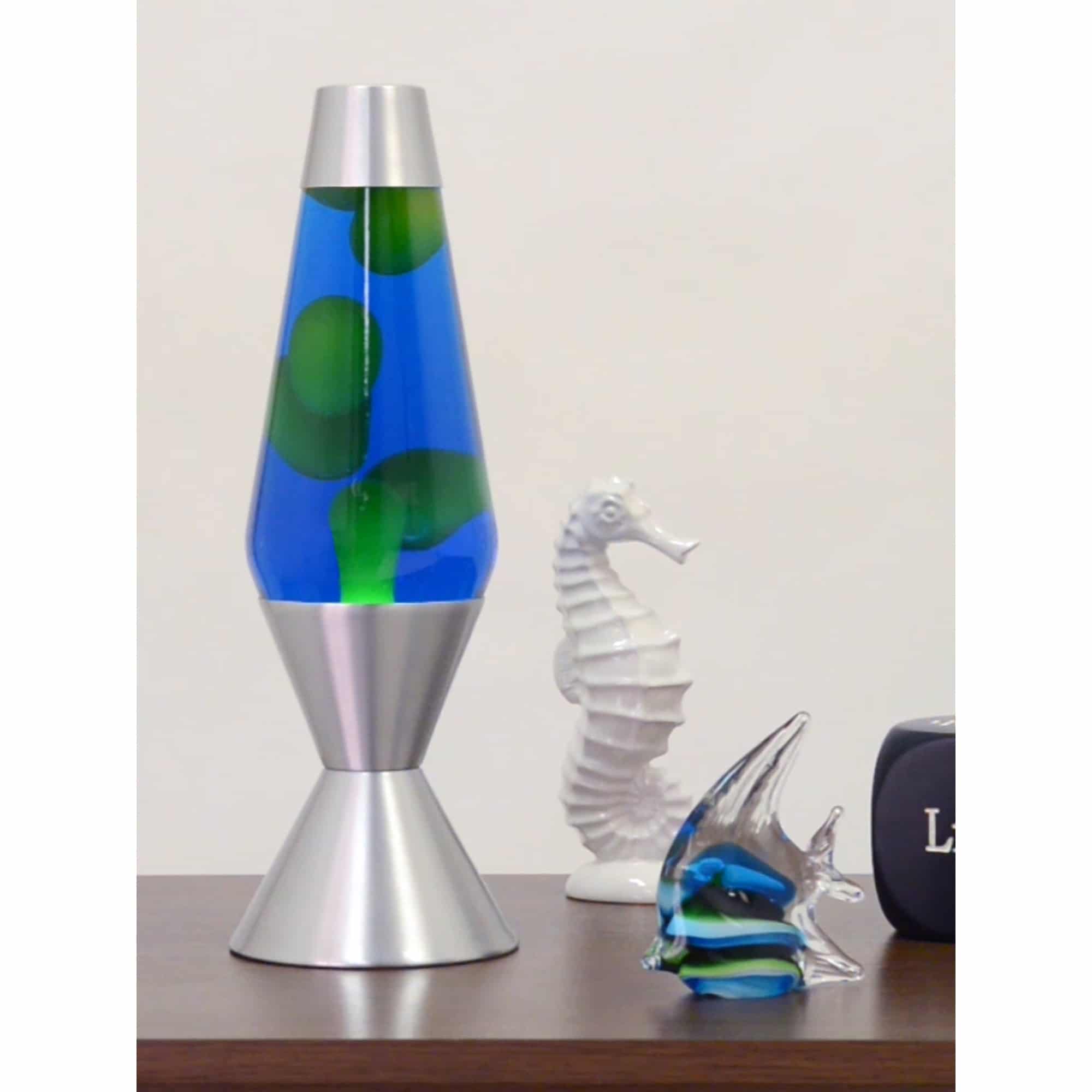 16.3" Lava Lamp – Yellow/Blue/Silver - Image 2